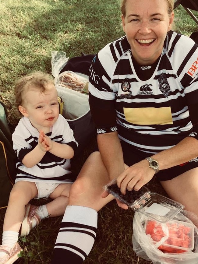 Jennifer Gillett and daughter Florence.