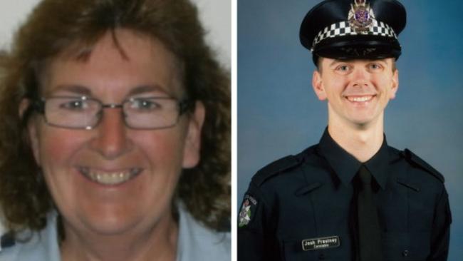 Leading Senior Constable Lynette Taylor and Constable Joshua Prestney.