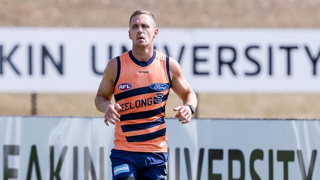 Joel Selwood has made a slow start to the year for Geelong. Picture: Tim Carrafa. 