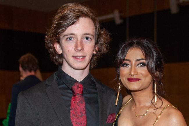 Ryan de Froberville and Impana Bennur at St Patrick's formal, July 30, 2022. Picture: Michaela Harlow