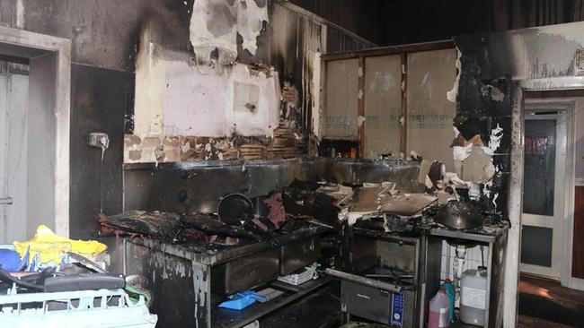 The kitchen area at Tower Pizza in Huonville has been extensively damaged. Picture: TASMANIA FIRE SERVICE