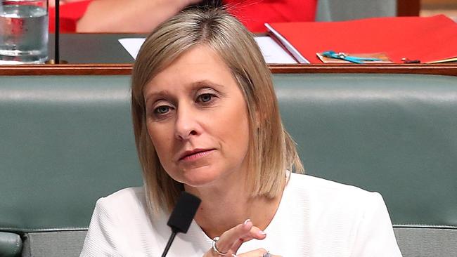 Susan Lamb in Question Time in the House of Representatives Chamber, at Parliament House in Canberra.