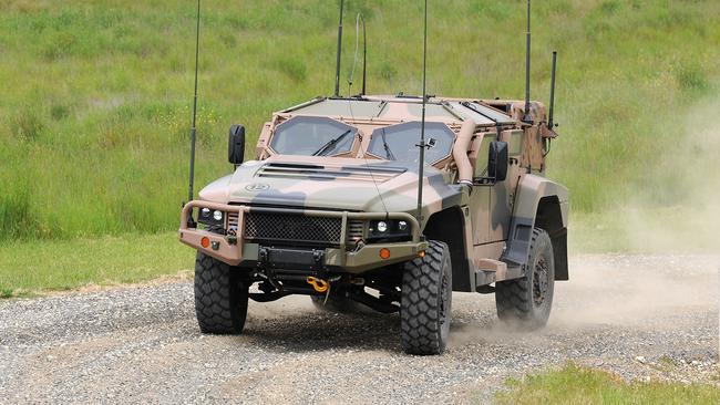 The Hawkei Protected Mobility Vehicle, manufactured by French-owned defence giant Thales in Bendigo, Victoria. Picture: Thales