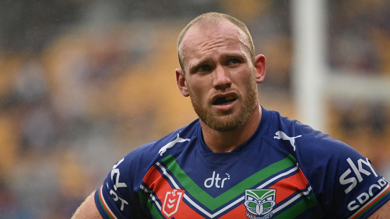 Lodge’s stint with the Warriors lasted less than a year before being released in May 2022. Picture: NRL Photos.