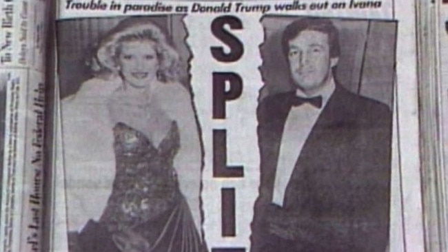 The couple’s ugly divorce sparked a feeding frenzy among New York’s tabloid newspapers in the 1990s. Picture: Foxtel