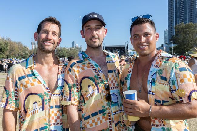 <p>Jono Morris, Daniel Hendler and Adam Strumpman at Summer Salt Festival at Broadwater Parklands Sunday 12th of February. Picture: Celeste Humphrey</p>