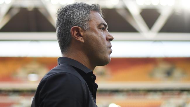 Western United coach Mark Rudan watches his team in action against Brisbane Roar last week. Picture: Getty Images