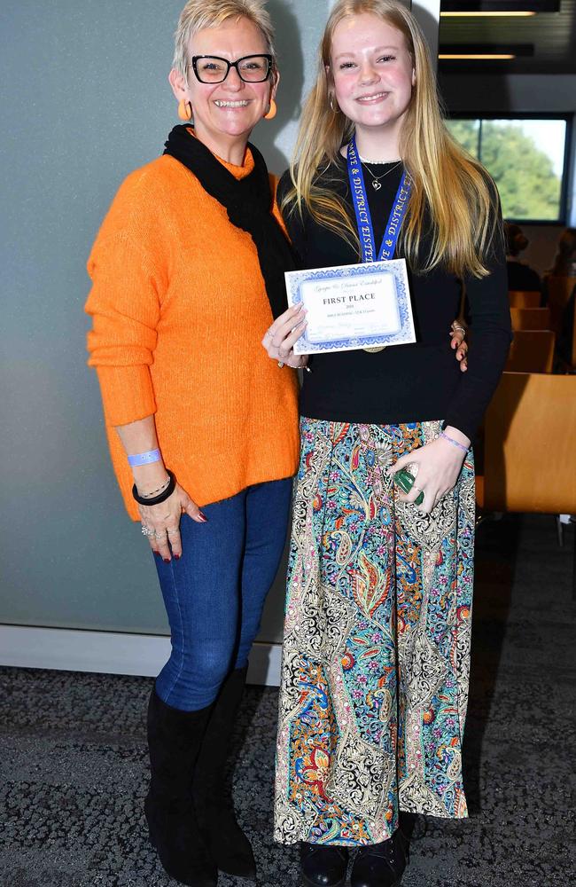 Flo and Justine Penny at the Gympie and District Eisteddfod. Picture: Patrick Woods.