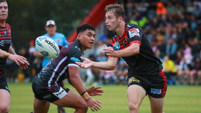 Sam Walker had two try assists in the Bears’ big win against Blacktown Sea Eagles. Picture: Justin Lloyd