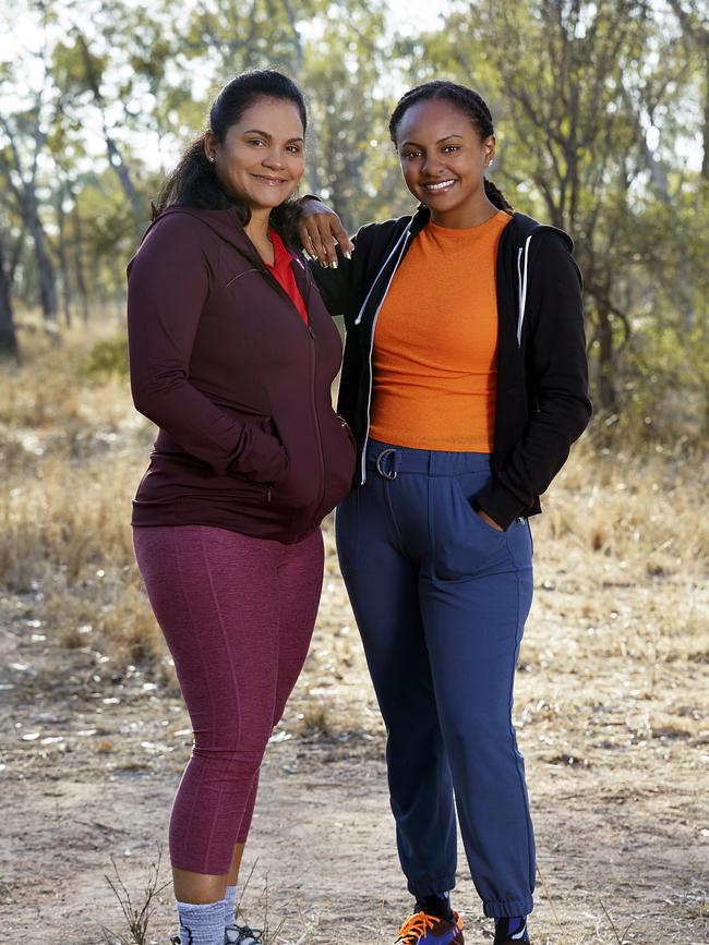 … including Nina (right) and her mum Sandra (left), watching from home. Picture: Network Ten