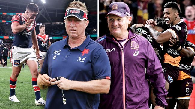 Sydney Roosters coach Trent Robinson and Brisbane's Kevin Walters have traded places in the NRL coaching rankings.