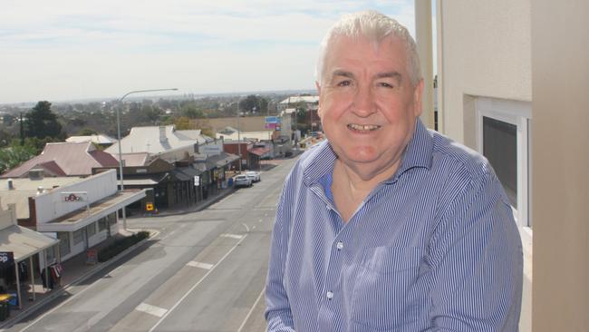 Greg Packer at his apartment overlooking Prospect Rd. Picture: Eugene Boisvert