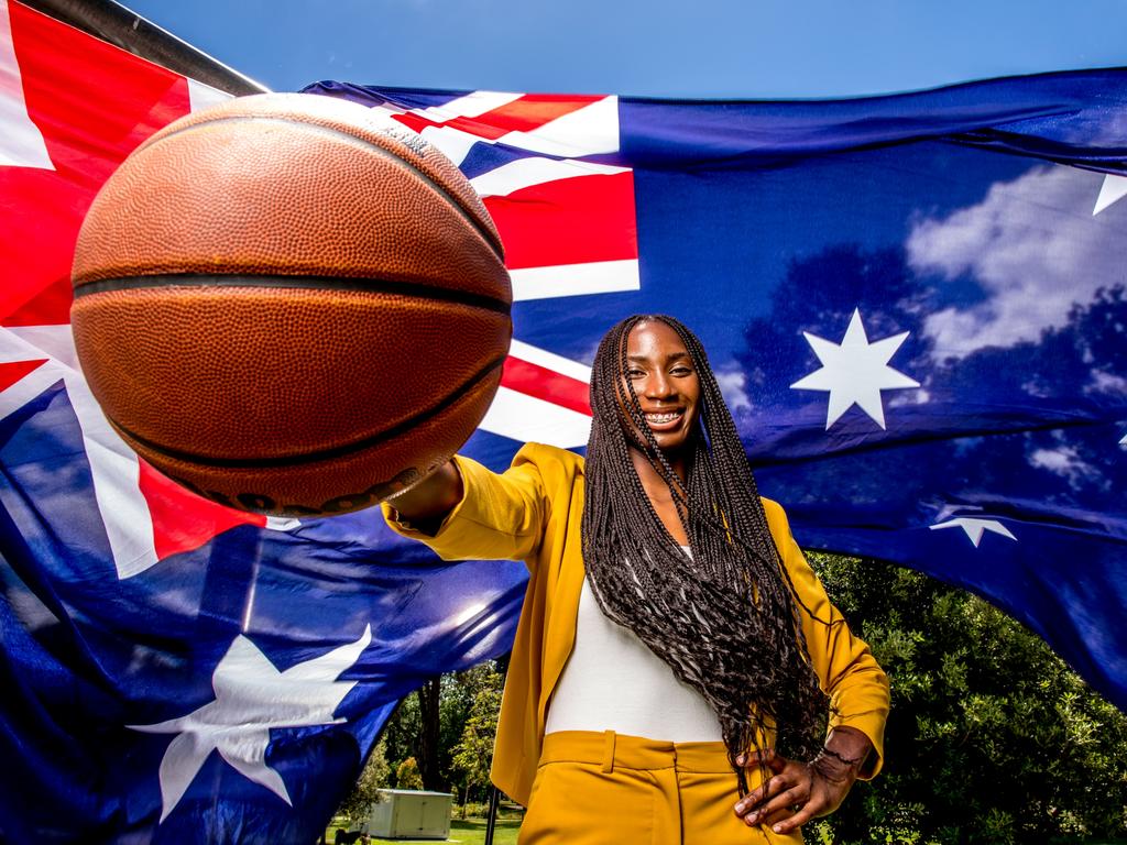 Ezi Magbegor is part of the Australian WNBA contingent. Picture: Tim Carrafa