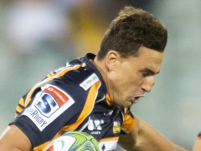 Tom Banks of the Brumbies during the Round 1 Super Rugby match between the Brumbies and the Chiefs at GIO Stadium in Canberra, Saturday, February 23, 2019. (AAP Image/Rohan Thomson) NO ARCHIVING, EDITORIAL USE ONLY