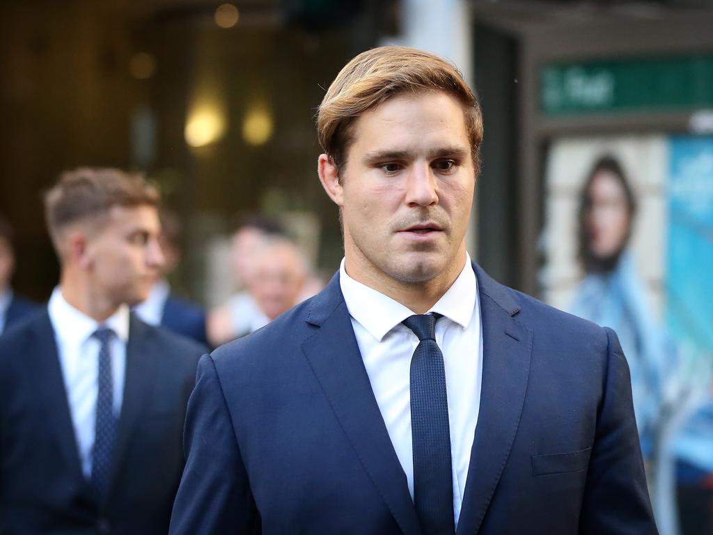 Sexual assault charges against rugby league player Jack de Belin were dropped after two juries could not reach a verdict. Picture: NCA NewsWire / Christian Gilles