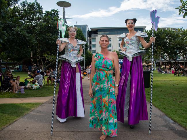DARWIN, AUSTRALIA Sunday, 31 December, 2023:DARWIN NEW YEARS EVE 2023 Megan Karpenko with Fairy Jill pose for a photo at Darwin Waterfront. Picture: Pema Tamang Pakhrin