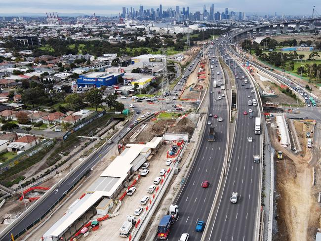 The CFMEU has demanded a work halt on the West Gate tunnel project. Picture: Aaron Francis.