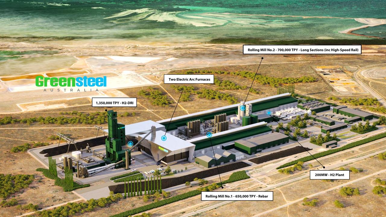 Greensteel president Mena Ibrahim said the three mills, two arc furnaces and plant were expected to be delivered by late 2026 or early 2027. Picture: Greensteel Australia
