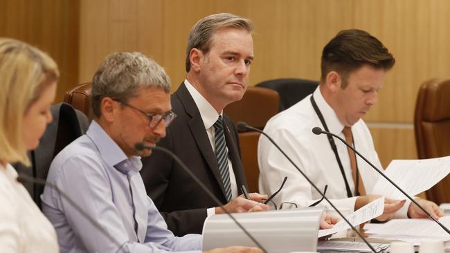 Minister Michael Ferguson. Hearing for Metro Tasmania Pty Ltd. GBE hearings at parliament. Picture: Nikki Davis-Jones