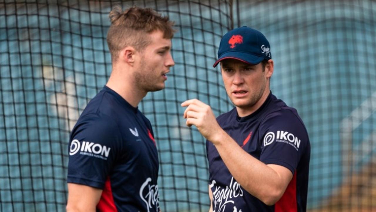 Luke Keary during Roosters training ahead of his return form an ACL injury in 2022, Source: Sydney Roosters,