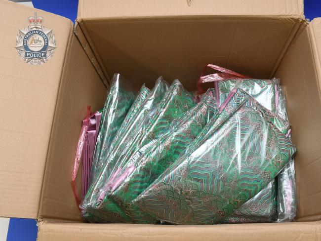 The packaging containing over $1.27m worth of heroine. Picture: AFP