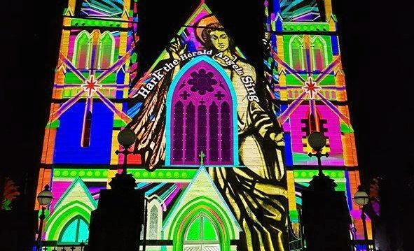 Photos of the Lights of Christmas display at the Rockhampton St Jospeh's Cathedral. Picture: Matthew Standing