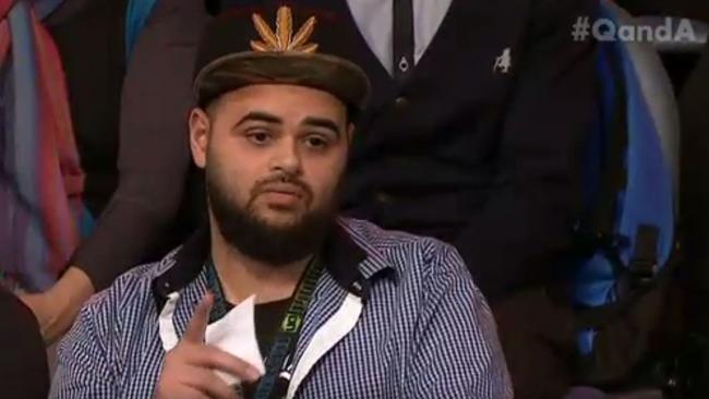 Zaky Mallah, who was convicted of threatening to kill ASIO officers, appears on the ABC's Q&amp;A program.