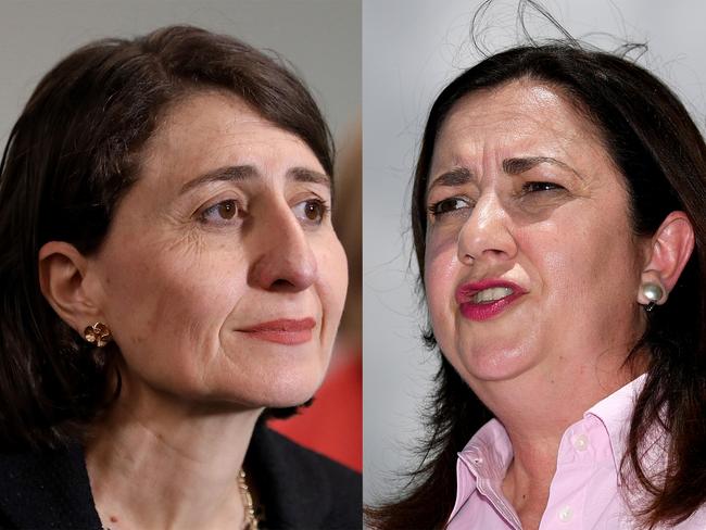 Composite image of Gladys Berejiklian and Annastacia Palaszczuk