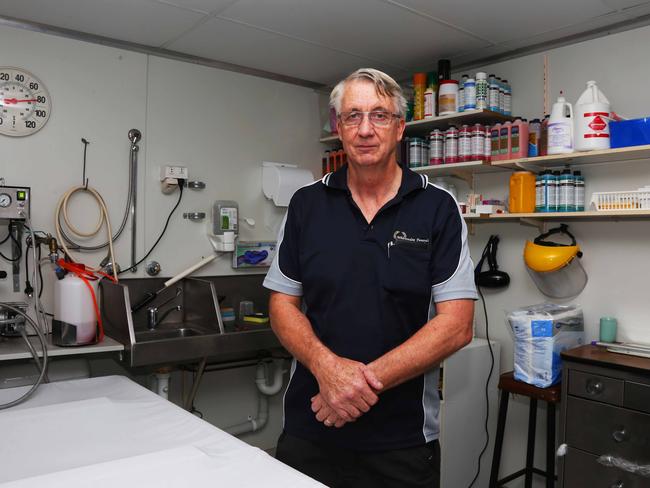 Whitsunday Funerals and Crematorium owner Jeff Boyle at his morgue.