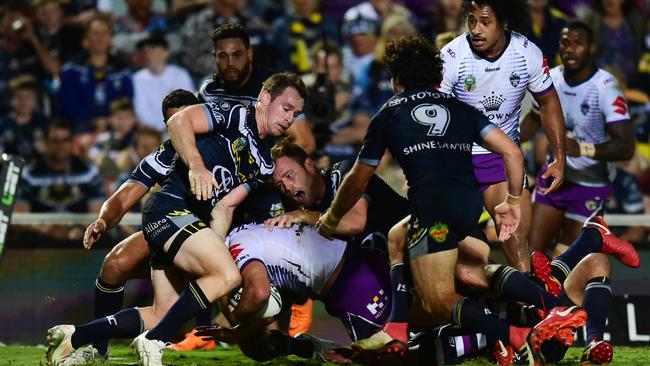 Smith burrowed over for Melbourne’s only try.