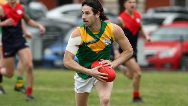 David Iaccarino in action for Spotswood in the WRFL. Picture: Local Legends Photography