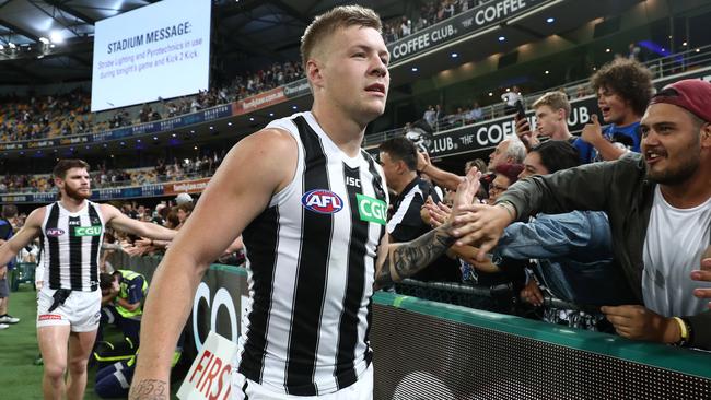 Jordan De Goey returns for the Pies. Picture: Getty Images