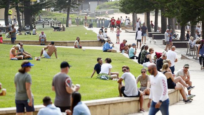 March 28, 2020. Locals at Dee Why beach pictured ignoring the governments advise to stay away from public spaces to avoid the COVID-19 virus. Picture: Sam Ruttyn