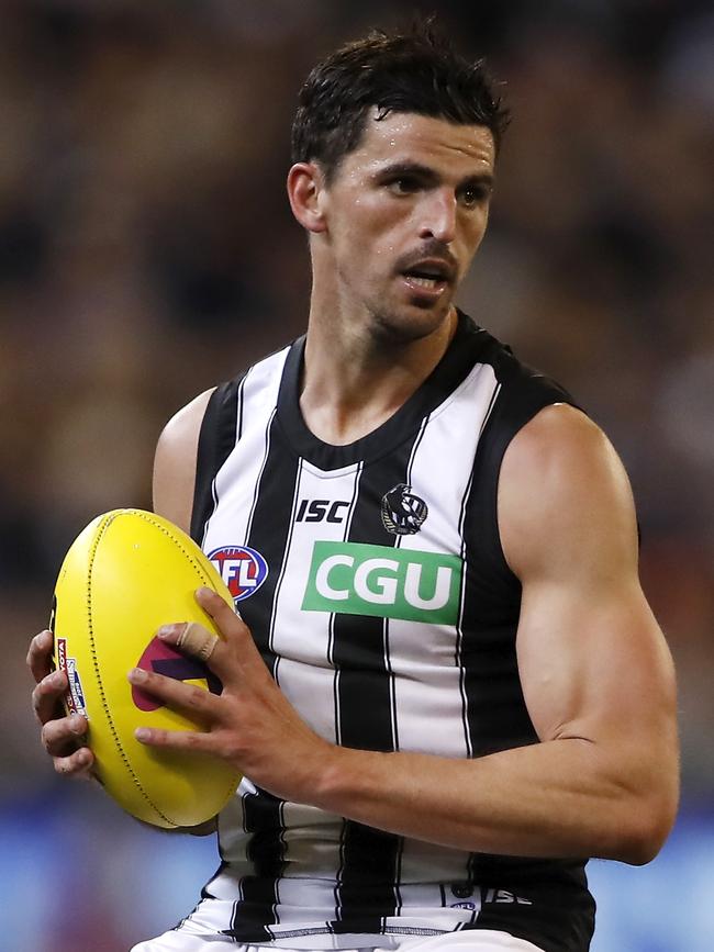 Scott Pendlebury returns for Collingwood after missing four matches. Picture: Getty Images