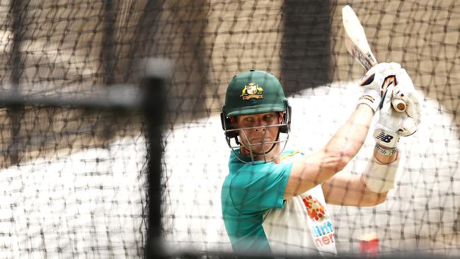 Steve Smith returned to the nets on Wednesday after an injury scare on Tuesday Picture: Getty Images