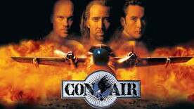 So bad it’s so good. The movie Con Air stars (from left) John Malkovich, Nicolas Cage and John Cusack.