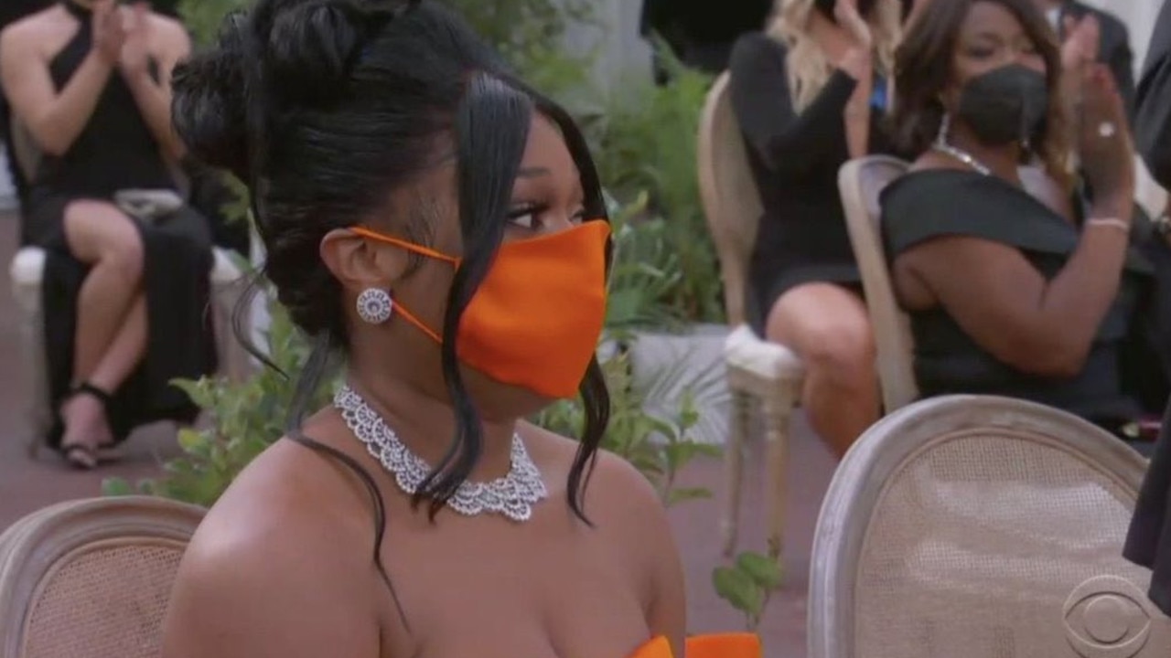 Everyone attending the awards were wearing masks. Picture: Channel 10