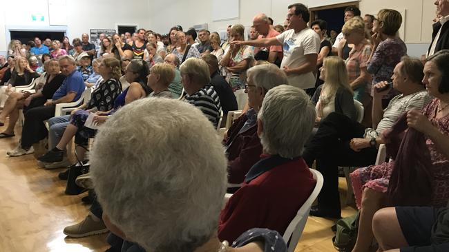 Davistown Progress Hall was packed to discuss the sale of Davistown wetlands