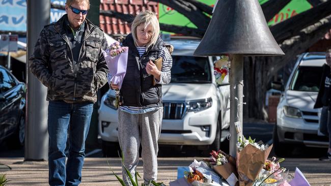 A memorial for murdered mum Samantha Fraser. Picture: Jake Nowakowski