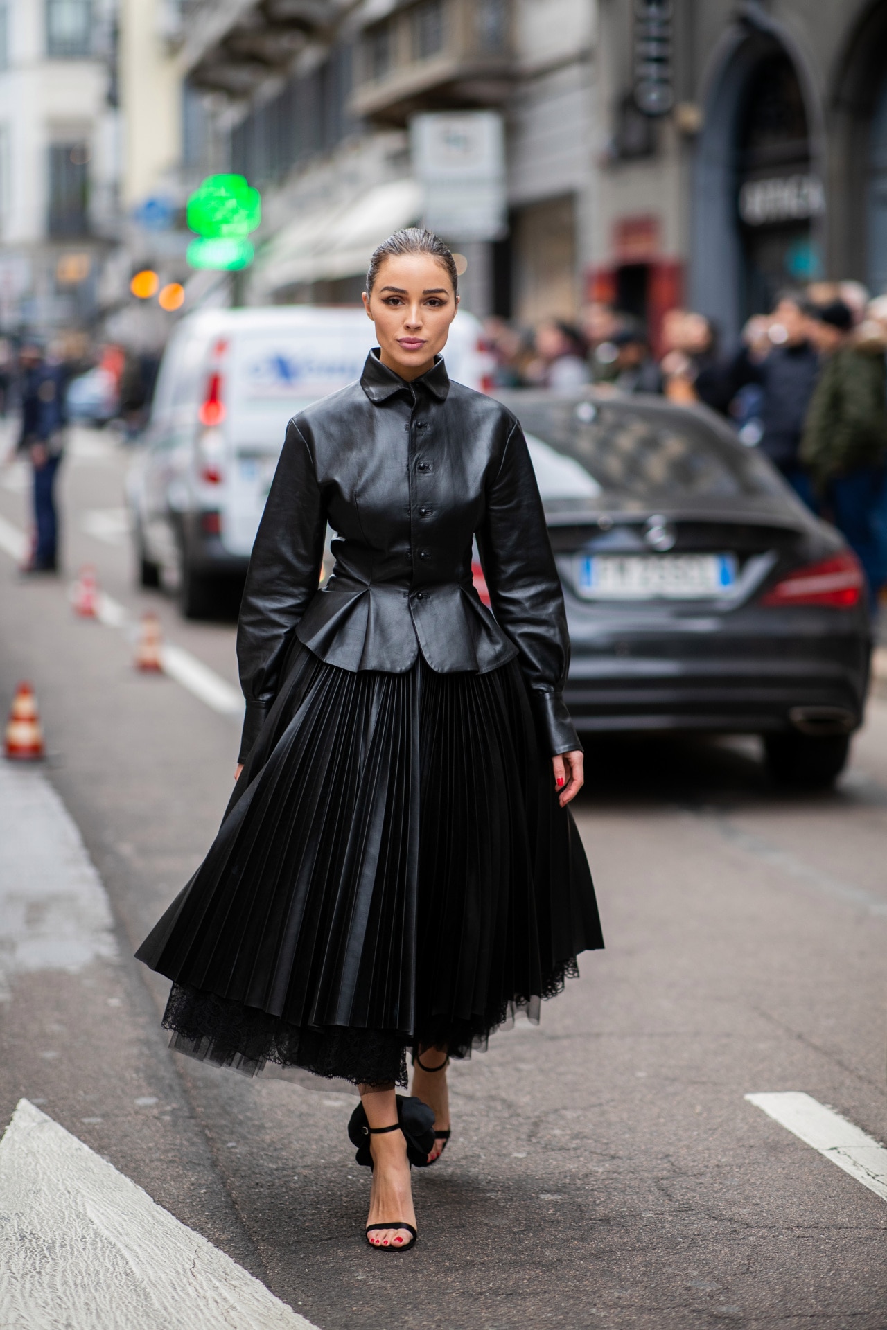 Black leather hotsell skirt and jacket