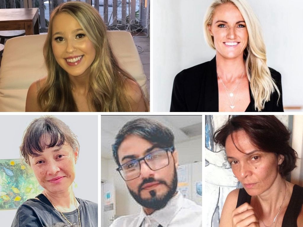 Dawn Singleton, Ash Good, Jade Young, Faraz Tahir, Pikria Darchia have been named as five of the six victims (top left to bottom right). Pictures: Supplied