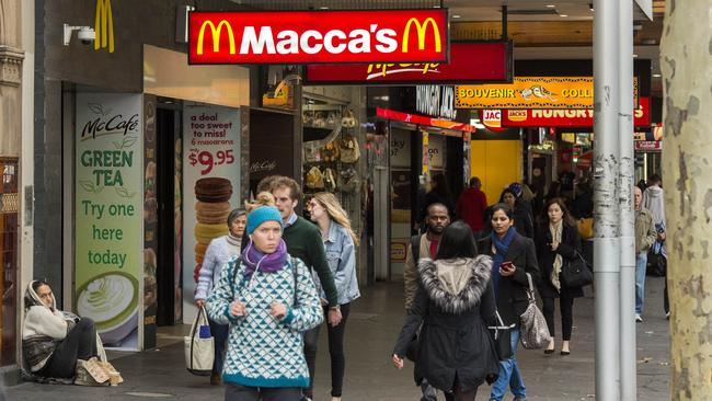 Fast food chains must move out of Swanston St so demolition can proceed. Picture: Jason Edwards