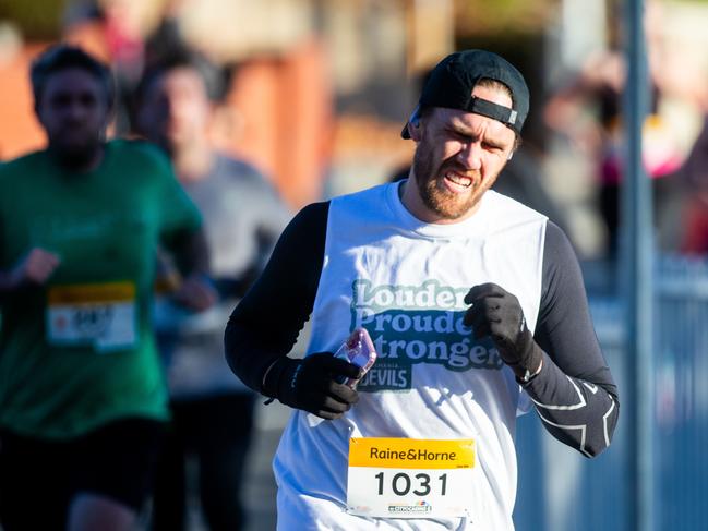 Tom Brockman running the 12km race in the City to Casino event on Sunday 18th May 2025. Picture: Linda Higginson