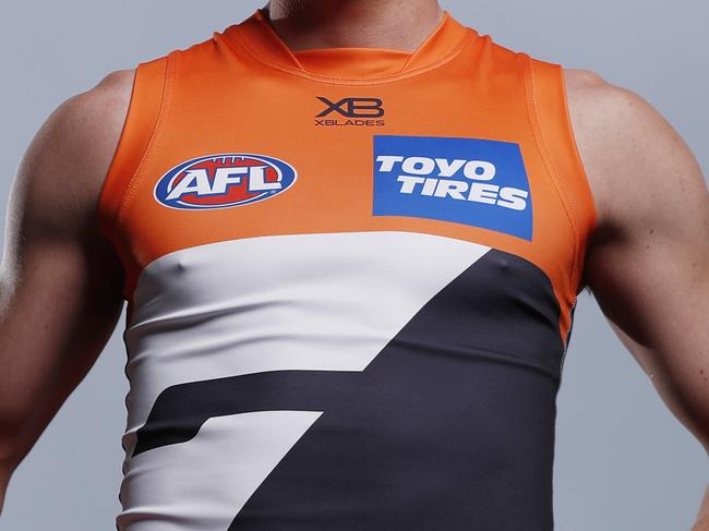 30/8/19: GWS Giants midfielder, Jacob Hopper at the WestConnex Centre at Homebush. The Giants play the Western Bulldogs in a home elimination final. John Feder/The Australian.