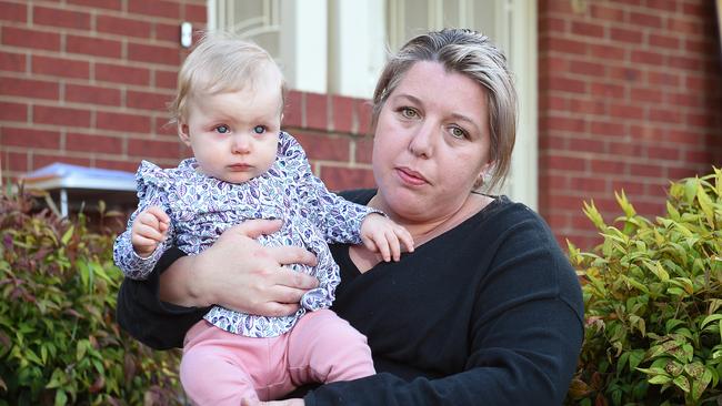 Kirsty Wallace was pregnant with her daughter Star (9 months old) at the time she rented a property off fraudster Kamal Sehgal. Picture: Josie Hayden