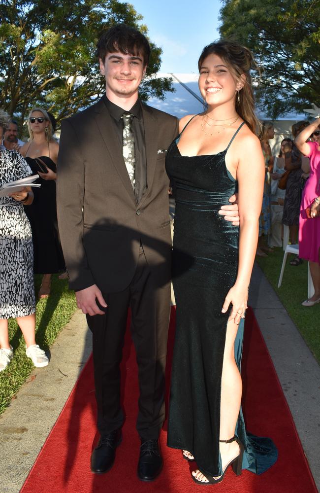 Blake Agnew and Melenca Potte at the Caloundra State High School formal 2024.