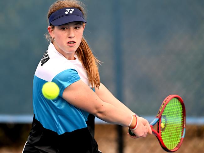 Bridget Mihulka already plays Grade 1 pennant tennis. Picture: Tennis Australia/ BRADLEY KANARIS