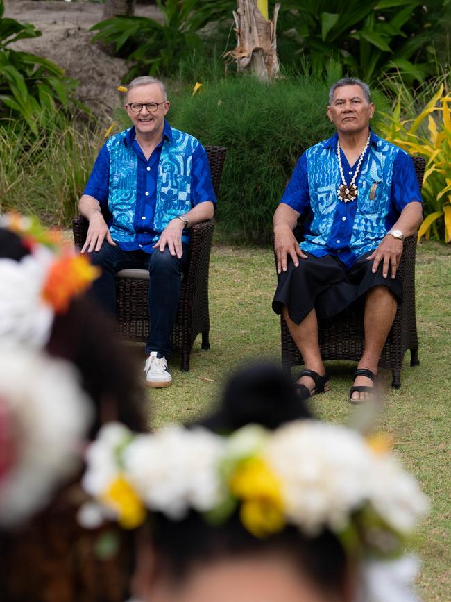 Anthony Albanese and Kausea Natano