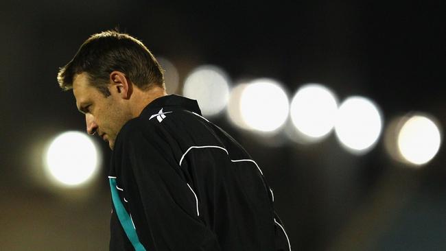 Port Adelaide coach Matthew Primus was sacked after an embarrassing loss to GWS in 2012. Picture: Ryan Pierse/Getty Images