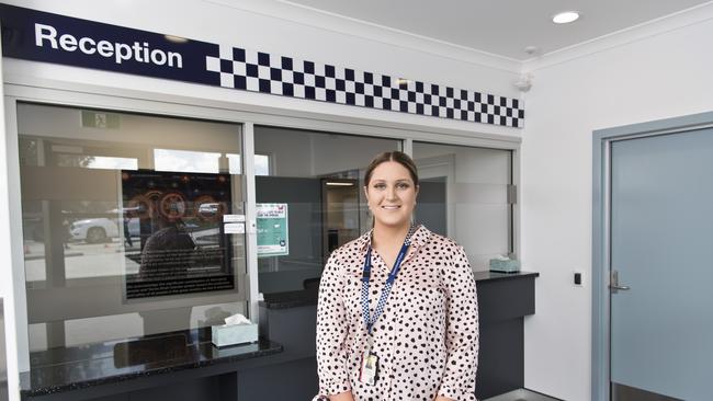 Katie McDougall, administration officer at the new Highfields Police Station.